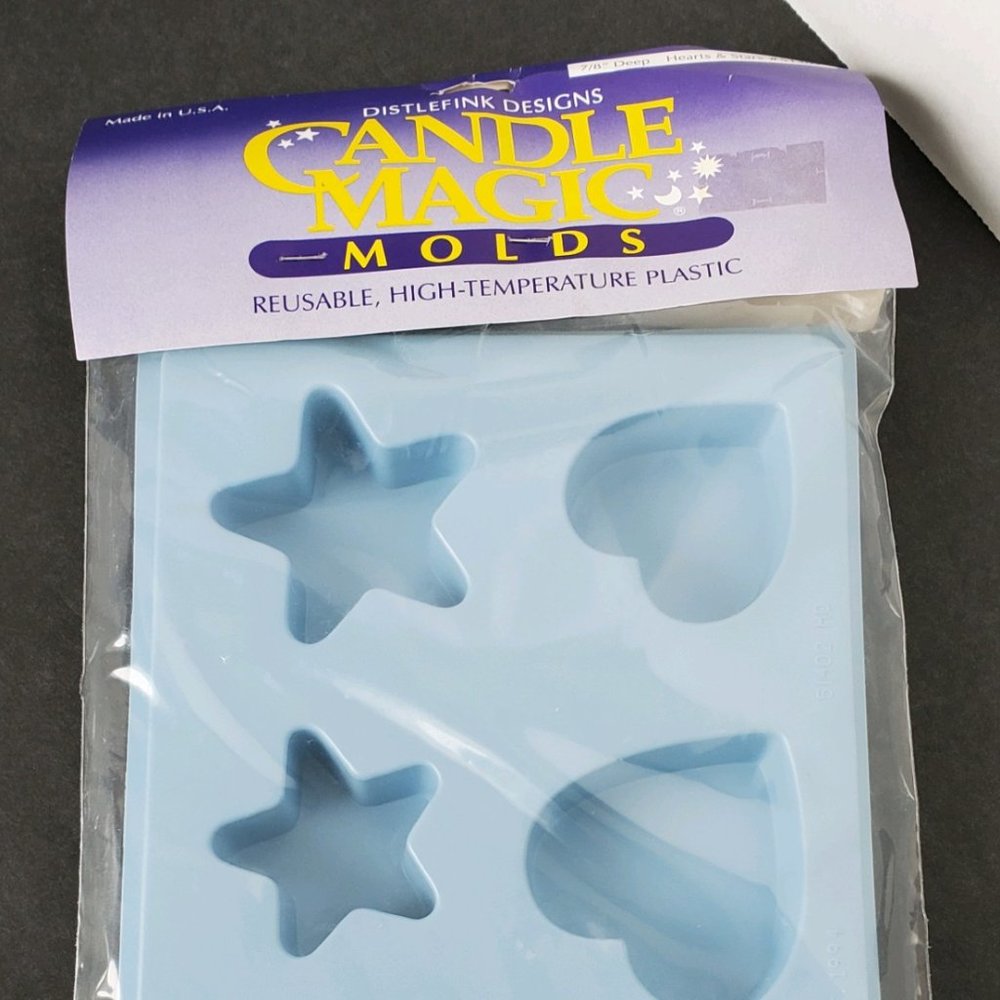 Vintage Candle Molds - Hearts and Stars